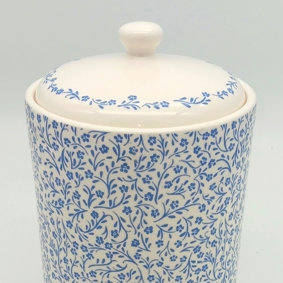 Sur la Table Earthenware Canister cream and blue floral - Picture 2 of 7